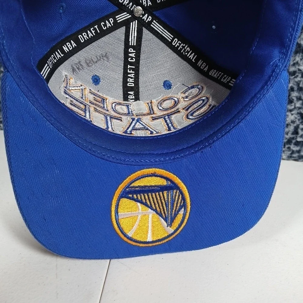 Adidas Golden State Warriors Hat Mens Official NBA Draft Cap Blue Snapback